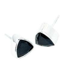 Black-Onyx-Spanish-Violet-Solitaire-Stud-Black-925-Silver-Earring