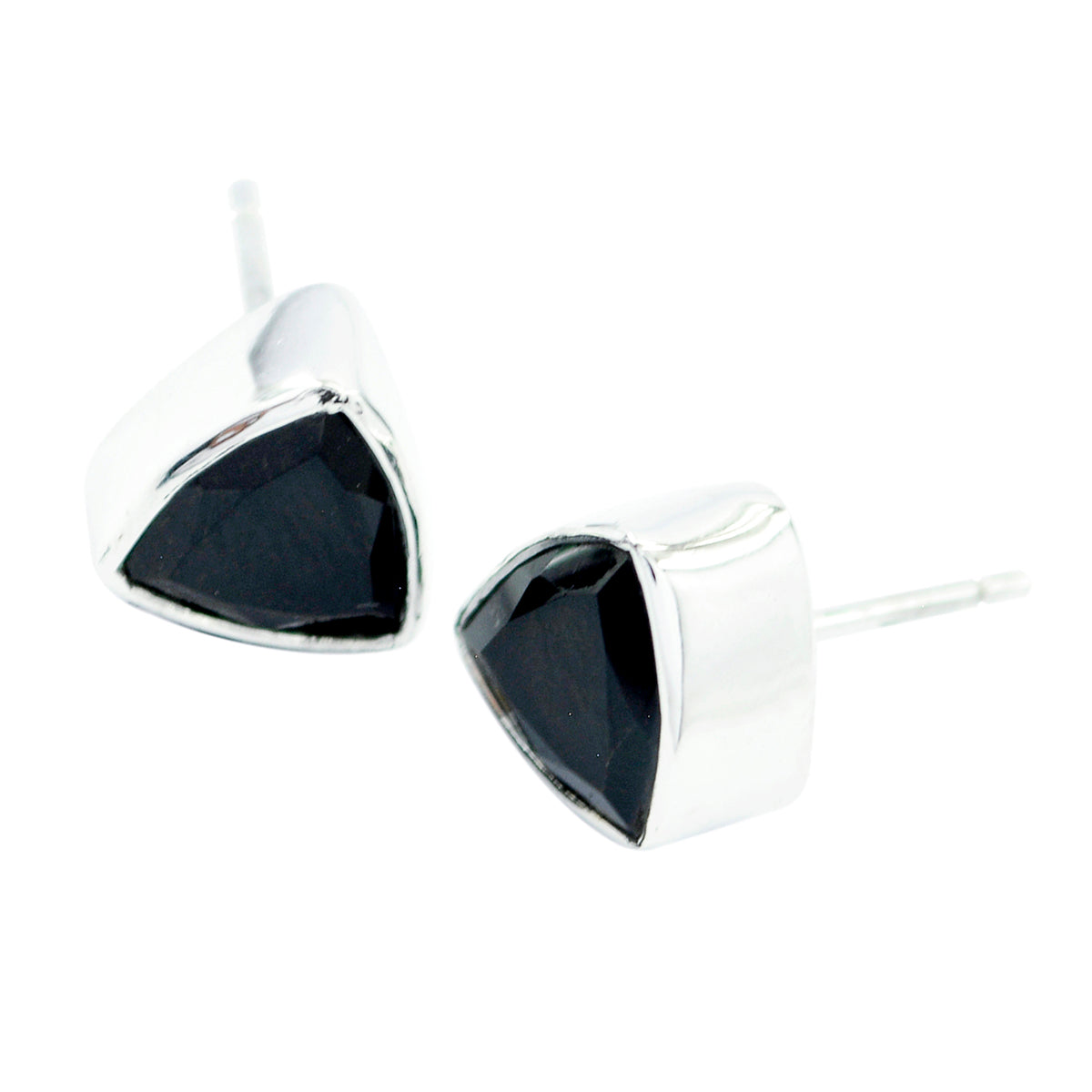 Black-Onyx-Spanish-Violet-Solitaire-Stud-Black-925-Silver-Earring