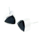 Black-Onyx-Spanish-Violet-Solitaire-Stud-Black-925-Silver-Earring