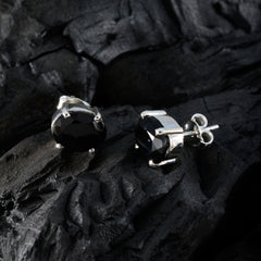 Black-Onyx-Latin-American-Yasmin-Solitaire-Stud-Black-Silver-Earring
