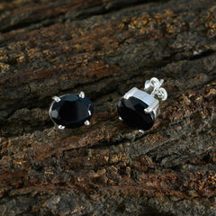 Black-Onyx-Latin-American-Yasmin-Solitaire-Stud-Black-Silver-Earring