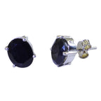 Black-Onyx-Latin-American-Yasmin-Solitaire-Stud-Black-Silver-Earring