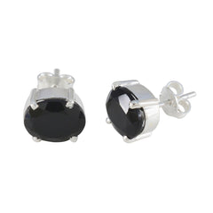 Black-Onyx-Latin-American-Yasmin-Solitaire-Stud-Black-Silver-Earring