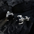Black-Onyx-Korean-Addison-Solitaire-Stud-Black-Silver-Earring