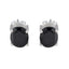 Black-Onyx-Korean-Addison-Solitaire-Stud-Black-Silver-Earring