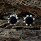 Black-Onyx-Egyptian-Dayana-Solitaire-Stud-Black-925-Sterling-Silver-Earring