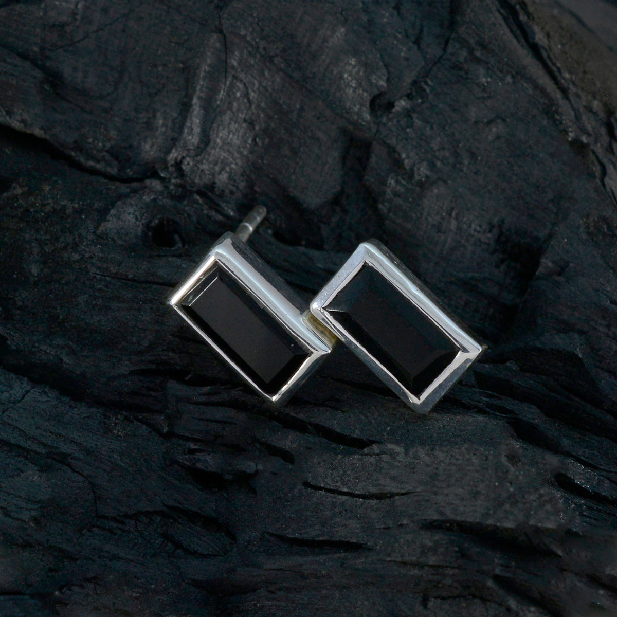 Black-Onyx-American-Genesis-Solitaire-Stud-Black-Sterling-Silver-Earring