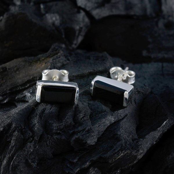 Black-Onyx-Spanish-Ida-Solitaire-Stud-Black-92.5-Silver-Earring