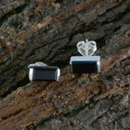 Black-Onyx-Spanish-Ida-Solitaire-Stud-Black-92.5-Silver-Earring