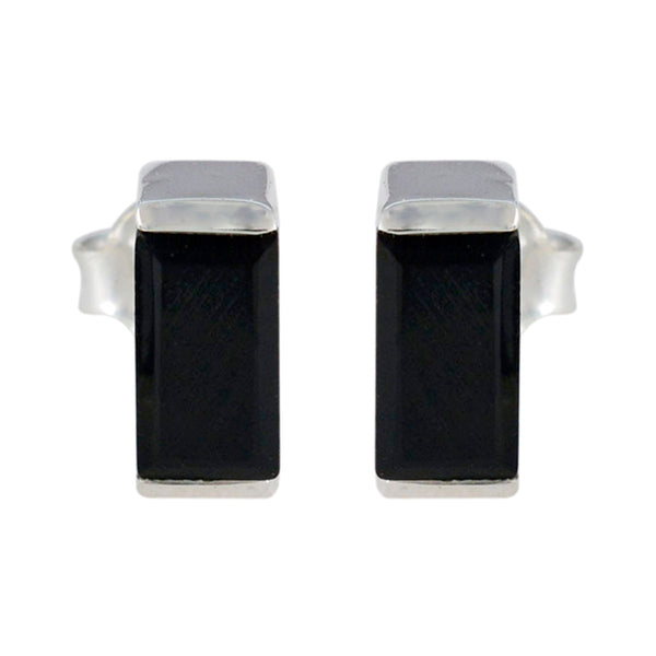 Black-Onyx-Spanish-Ida-Solitaire-Stud-Black-92.5-Silver-Earring