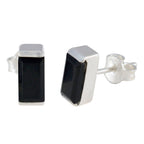 Black-Onyx-Spanish-Ida-Solitaire-Stud-Black-92.5-Silver-Earring