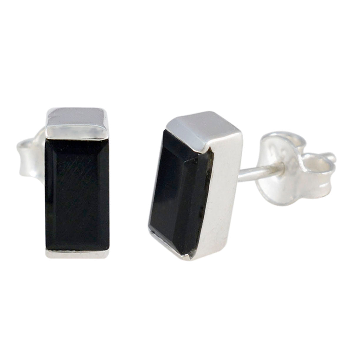 Black-Onyx-Spanish-Ida-Solitaire-Stud-Black-92.5-Silver-Earring