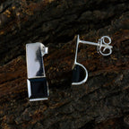 Black-Onyx-Italian-Kennedy-Solitaire-Stud-Black-92.5-Silver-Earring