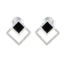 Black-Onyx-Japanese-Yuna-Solitaire-Stud-Black-925-Silver-Earring