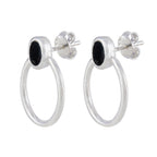Black-Onyx-Middle-Eastern-Nora-Solitaire-Stud-Black-Silver-Earring