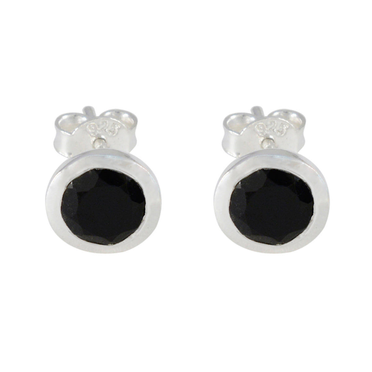 Black-Onyx-Japanese-Teresa-Solitaire-Stud-Black-92.5-Silver-Earring