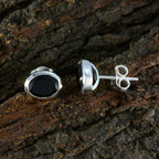 Black-Onyx-Korean-Haruka-Solitaire-Stud-Black-925-Sterling-Silver-Earring