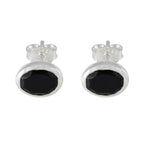 Black-Onyx-Korean-Haruka-Solitaire-Stud-Black-925-Sterling-Silver-Earring