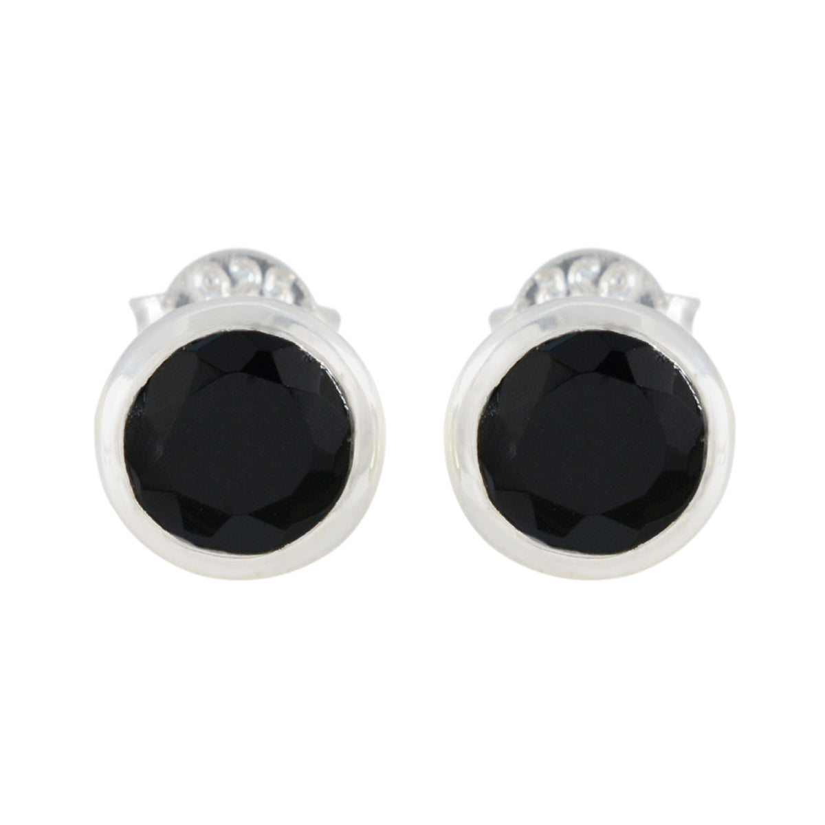 Black-Onyx-American-Seo-yeon-Solitaire-Stud-Black-925-Sterling-Silver-Earring