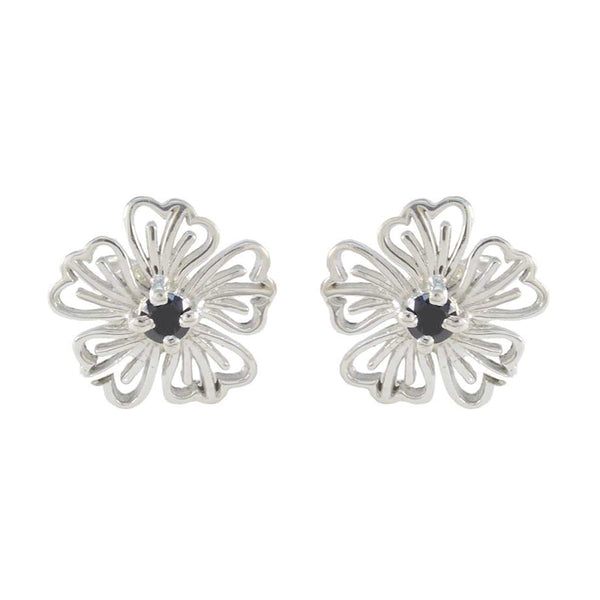 Black-Onyx-American-Bruna-Solitaire-Stud-Black-92.5-Silver-Earring