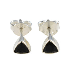 Black-Onyx-American-María-Solitaire-Stud-Black-925-Silver-Earring