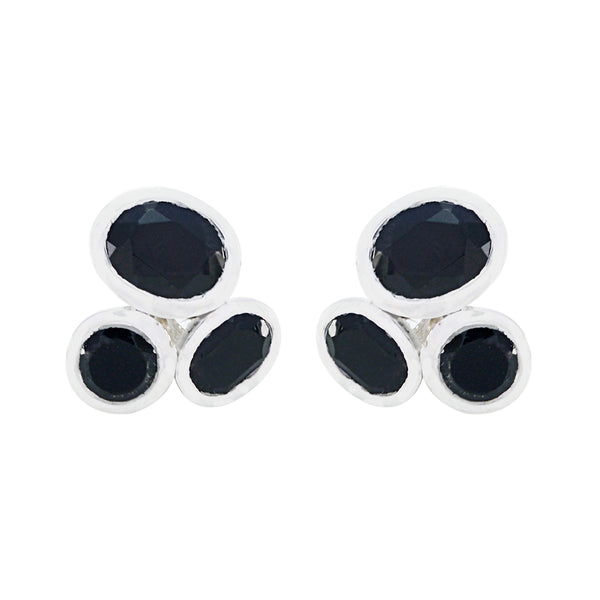 Black-Onyx-Moroccan-Ayaka-multiple-Stud-Black-Sterling-Silver-Earring