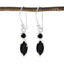 Black-Onyx-Australian-Lucy-Toi-et-Moi-Dangle-Black-92.5-Silver-Earring