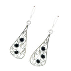 Black-Onyx-Korean-Paula-multiple-Dangle-Black-92.5-Silver-Earring