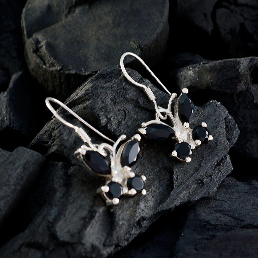 Black-Onyx-American-Emi-multiple-Dangle-Black-925-Silver-Earring