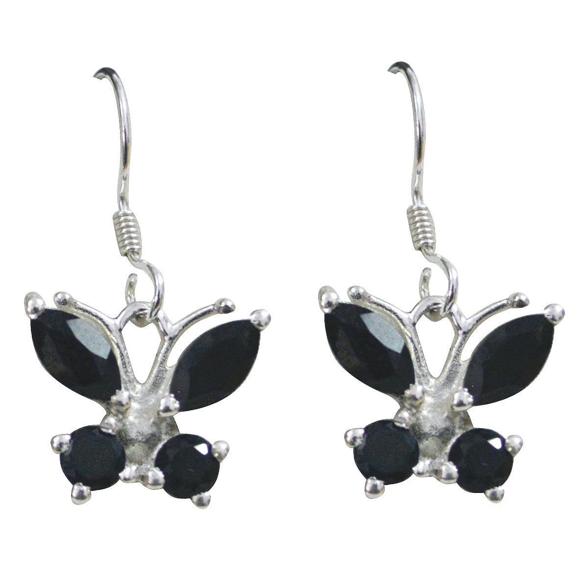 Black-Onyx-American-Emi-multiple-Dangle-Black-925-Silver-Earring