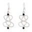 Black-Onyx-Korean-Eun-ji-multiple-Dangle-Black-925-Sterling-Silver-Earring
