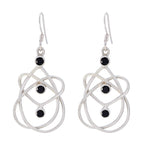 Black-Onyx-American-Marie-multiple-Dangle-Black-92.5-Silver-Earring