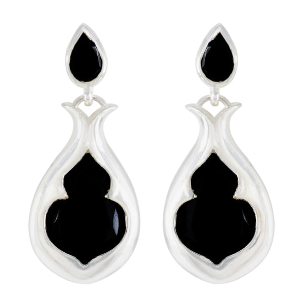 Black-Onyx-Egyptian-Ellie-Toi-et-Moi-Stud-Black-925-Sterling-Silver-Earring