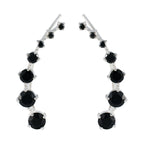 Black-Onyx-Japanese-Naomi-multiple-EarCuff-Black-925-Sterling-Silver-Earring