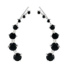 Black-Onyx-Japanese-Naomi-multiple-EarCuff-Black-925-Sterling-Silver-Earring