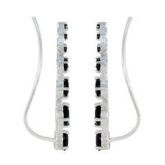 Black-Onyx-Japanese-Naomi-multiple-EarCuff-Black-925-Sterling-Silver-Earring