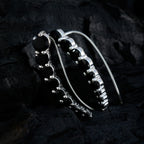 Black-Onyx-African-Yuki-multiple-EarCuff-Black-Silver-Earring