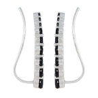 Black-Onyx-African-Yuki-multiple-EarCuff-Black-Silver-Earring