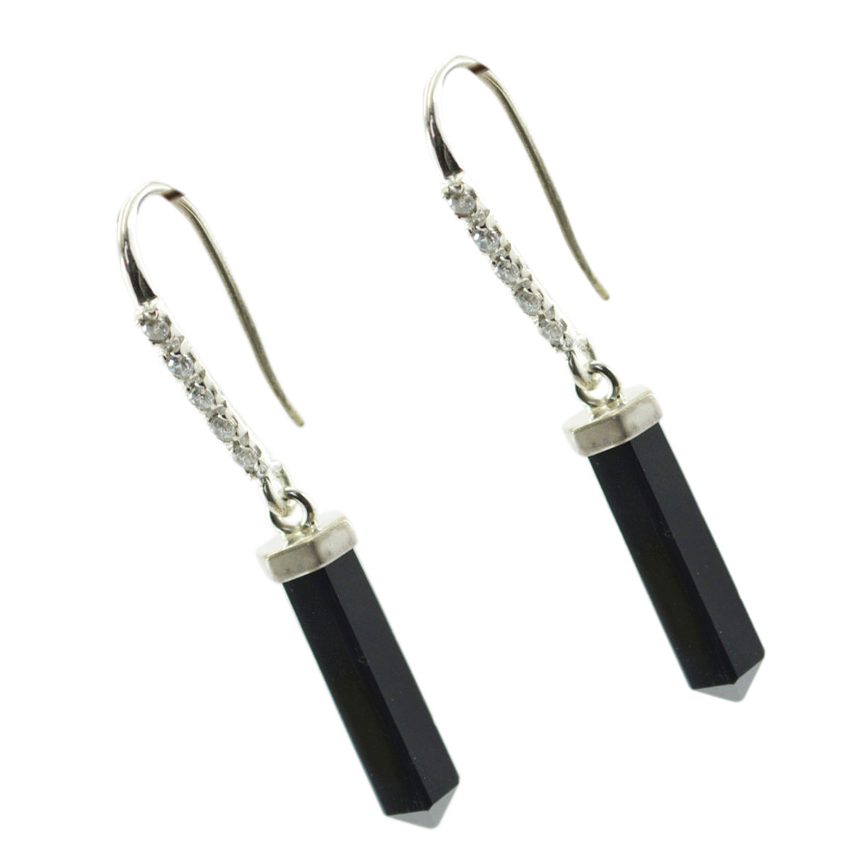 Black-Onyx-Italian-Haruka-multiple-Dangle-Black-Sterling-Silver-Earring