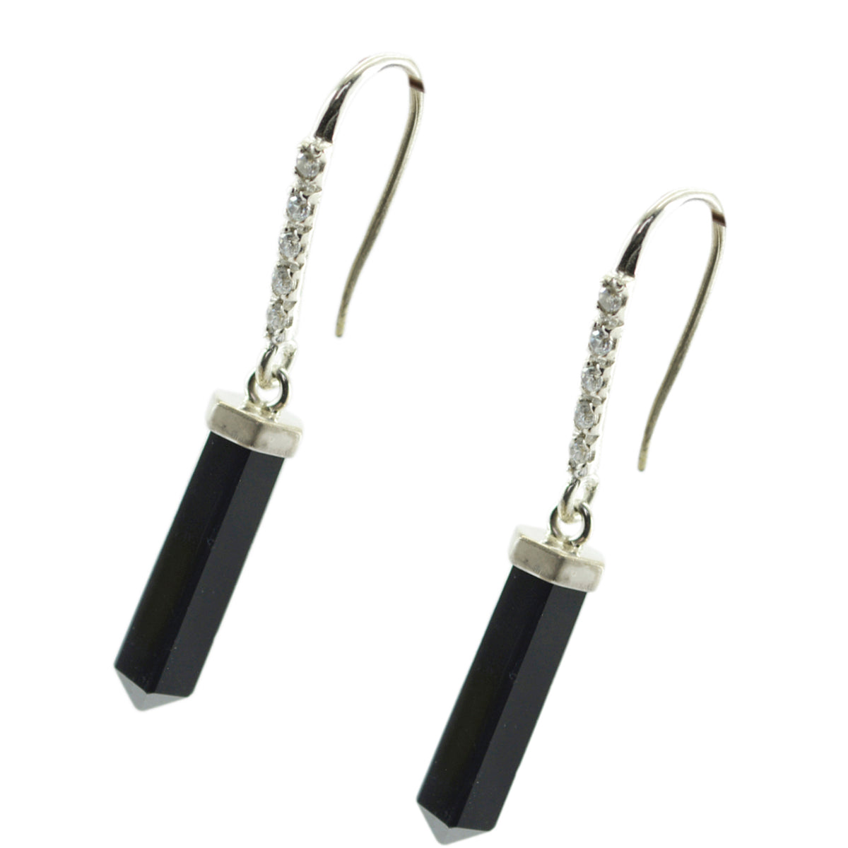 Black-Onyx-Italian-Haruka-multiple-Dangle-Black-Sterling-Silver-Earring