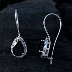 Black-Onyx-Mexican-Hua-multiple-Dangle-Black-925-Sterling-Silver-Earring