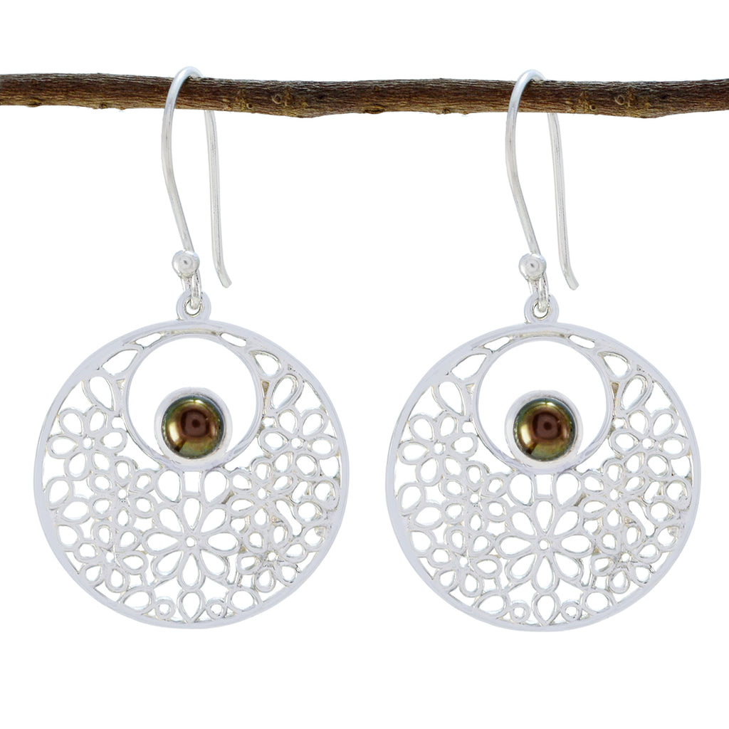 Grey-Pearl-German-Li-Lee-Solitaire-Dangle-Gray-925-Sterling-Silver-Earring