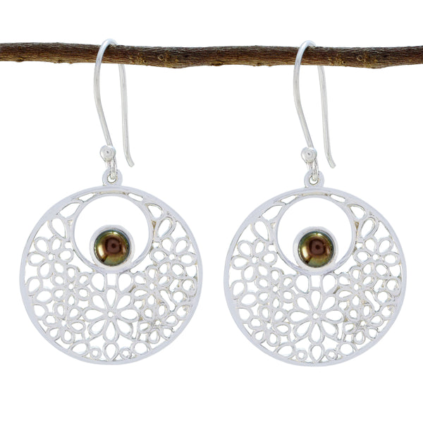 Grey-Pearl-German-Li-Lee-Solitaire-Dangle-Gray-925-Sterling-Silver-Earring