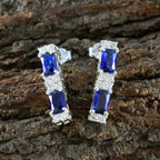 Blue-Sapphire-CZ-American-Aiko-multiple-Stud-Blue-925-Silver-Earring