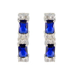 Blue-Sapphire-CZ-American-Aiko-multiple-Stud-Blue-925-Silver-Earring