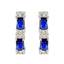 Blue-Sapphire-CZ-American-Aiko-multiple-Stud-Blue-925-Silver-Earring