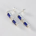 Blue-Sapphire-CZ-American-Aiko-multiple-Stud-Blue-925-Silver-Earring
