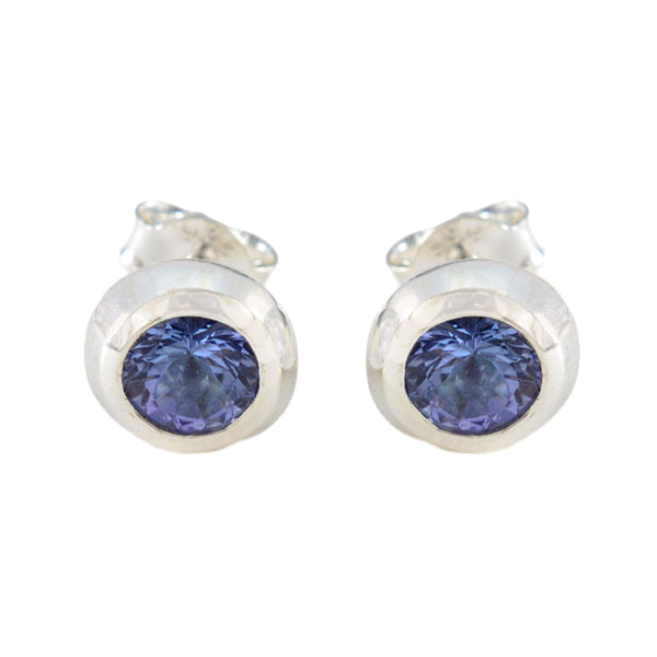 Blue-Sapphire-CZ-American-Amanda-Solitaire-Stud-Blue-925-Sterling-Silver-Earring