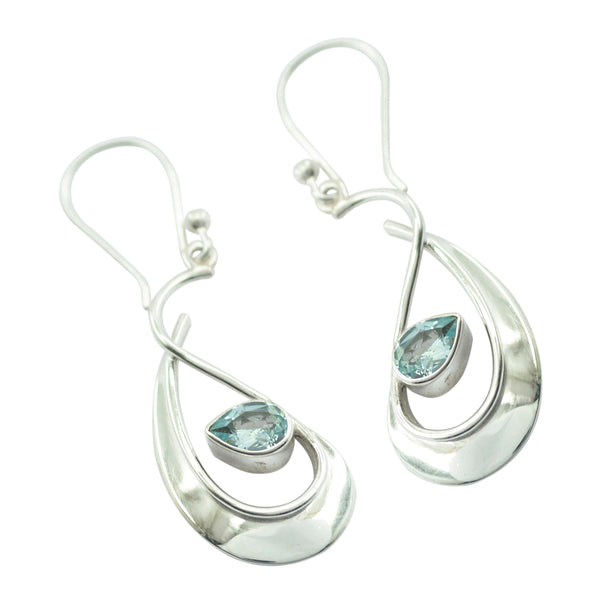 Blue-Topaz-Moroccan-Min-seo-multiple-Dangle-Blue-925-Silver-Earring