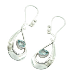 Blue-Topaz-Moroccan-Min-seo-multiple-Dangle-Blue-925-Silver-Earring